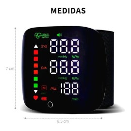Medidor De Presion De Muñeca Negro, Tensiometro Digital, Baumanometro Generacion Sacre Solutions