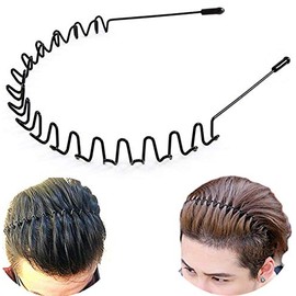 Triko Diadema Ondulada de Moda, Diadema Zigzag para Hombre, Unisex Flexible, Antideslizante y Ajustable, Banda Metálica Elástica para Mujeres y...    