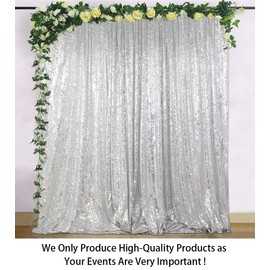 ShiDianYi Silver Sequin Backdrop 8FTx10FT Sequin Photography Backdrop Silver Wedding Backdrop Sequined Party Backdrop Shimmer Backdrop Wall Baby Shower/Birthday Backdrop Curtain