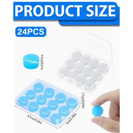 TPZORJX 24 Silikon-Ohrstöpsel zum Schlafen, Nacht, biegsame Ohrstöpsel, wiederverwendbare weiche Ohrstöpsel, wasserdichte Kinderohrstöpsel zum Schwimmen oder für Konzerte.