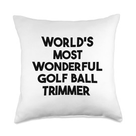 World's Most Wonderful Golf Ball Trimmer Throw Pillow, 18x18, Multicolor