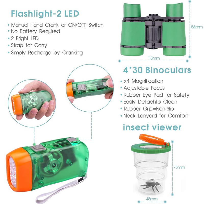 11pcs Children Outdoor Explorer Kit Outdoor Adventure Insect Capture Kids