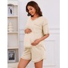 Becotal Pajama Sets for Women Waffle Knit 2 Piece Short
