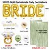 Sage Green Bachelorette Party Decorations Kit 40 inch Gold Bride