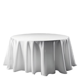 Mosley Mantel Varios Colores para Mesa de Banquetes, Eventos y hogar Rectangular, Cuadrados o Redondos (Blanco, Redondo 290cm Diametro)