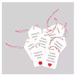 Set of Gift Tags for Teacher - Inspirational Classroom Appreciation Thank You Holiday Christmas Just Because