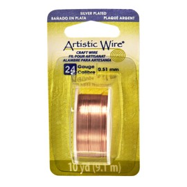 Rose Gold #24 0.02 inch (0.5 mm) x Approx. 10.0 yd (9.1 m) Craft Wire