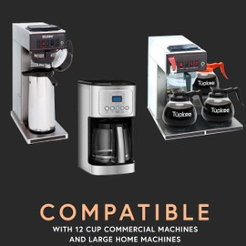 Tupkee Large Coffee Filters 12 Cup - (500 Count) 9.75" x 4.25" Tall Walled Premium Coffee Filter to Prevent Messy Ground Overflow - Compatible with Bunn Commercial & Large Home Machines - Made in USA