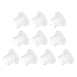 Kozelo Pack of 10 Nylon Flange Bushings [6 mm Bore x 8 mm Outer Diameter x 8.1 mm Length] Nylon Plastic Bushings for Shafts, White