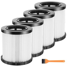 MZY LLC 4 Pack DCV5801H HEPA Vacuum Filter Replacement for DEWALT DCV580 DCV581H DCV5801H 20V MAX Wet/Dry Vacuum, Washable & Reusable