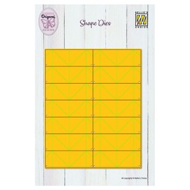 Nellie's Choice Folding Die-3D Origami Pattern Cutting Die-18,7 Card Making Supplies-Metal Dies for Scrapbooking, DIY and Paper Crafts, Yellow, 18,7 x 15,1 cm