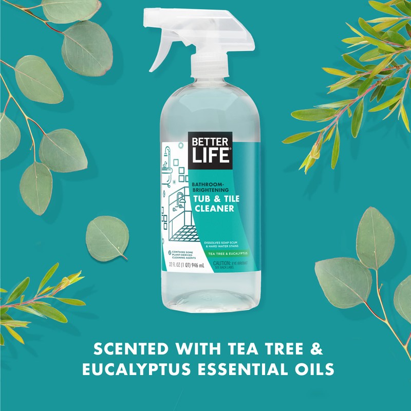 BETTER LIFE Bathroom Cleaner - Tea Tree Bathtub & Shower
