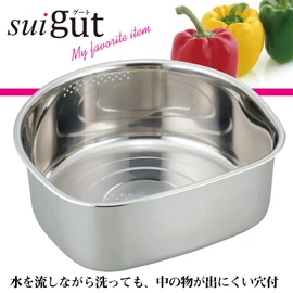 Wahei Freiz SUI Goot SUI-6049 D-Shaped Washtub with Rubber Feet