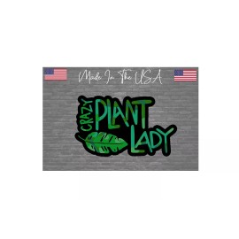 TheStickySide Crazy Plant Lady Sticker Decal - Plant Life Planter Plants 5" FC