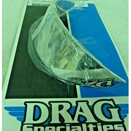 Plain Chrome Visor Peak for Motorcycle Headlight - 7" (180mm) Large