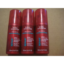 Vidal Sassoon Lot Of 3 - Vidal Sassoon Spray Repair And Finish Pro Series VS Repair 5.07 Fl Oz