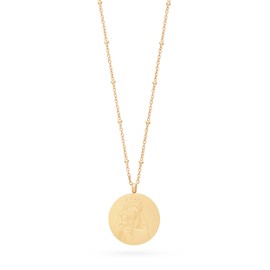 Mondo Cattolico - Gold-Plated Stainless Steel Necklace with Pendant for Anniversary 2025, Normal, Stainless Steel, No Gemstone, Stainless Steel, No Gemstone