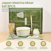 7Pcs Matcha Whisk Set Includes Ceramic Matcha Bowl with Spout