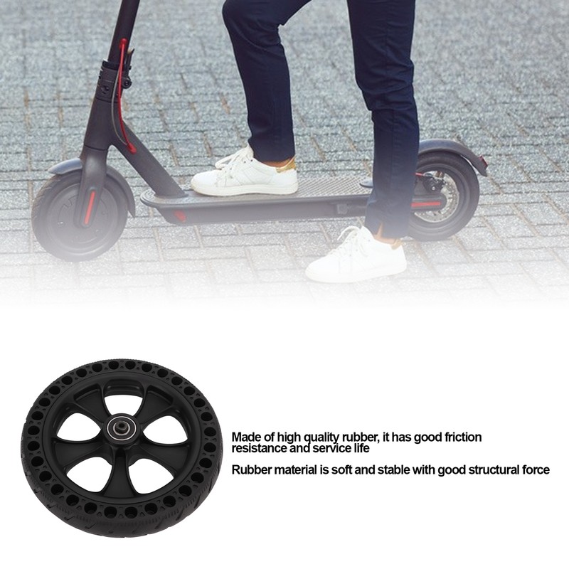 Electric Scooter Solid Rear Wheel Tire Assembly With Wheel Hub