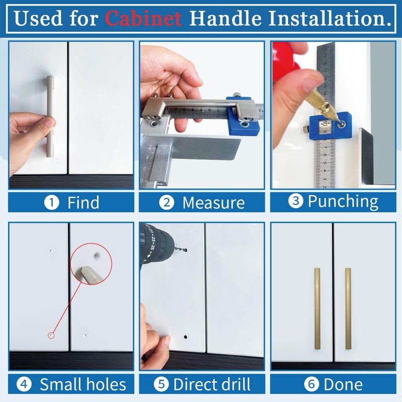 King&Charles Cabinet Hardware Jig, Metal Cabinet Handle Jig + Auto