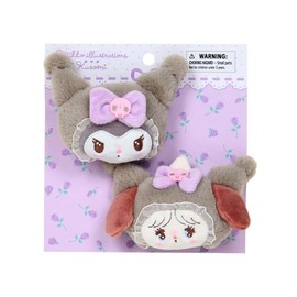 Sanrio Mikko Illustrations Hair Clip Set Kuromi Right-facing and Left-facing Set Ages 3 and up 220051