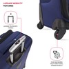 SwissGear Sion Softside Expandable Luggage, Blue, Checked-Large 29-Inch