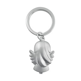 GERNEO® Guardian Angel Keyring Emilia - Lucky Charm with Star in Gold, Rose Gold or Silver, silver