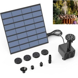Unbranded Solar Power Fountain Submersible Floating Water Pump Bird Bath Pond Decor