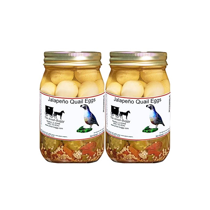 The Amish-Buggy Jalapeno Quail Eggs, 2 jars 16 Ounce