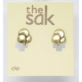 The SAK Gold Layered Stud Clip-On Earrings nwt #SAK55