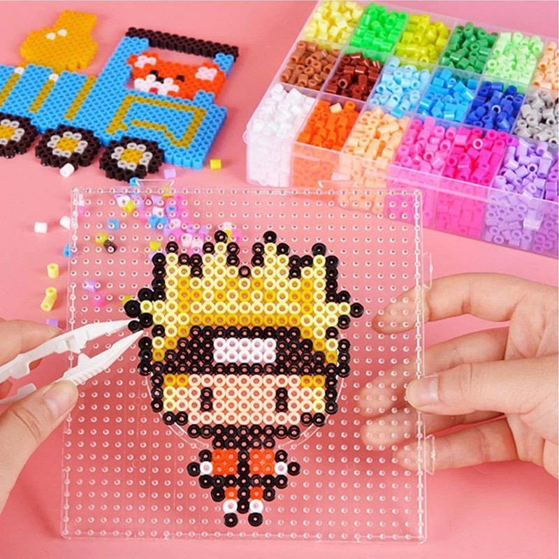 4PCS Hama Beads Pegboard - Plastic Fuse Beads Pegboards, 5mm
