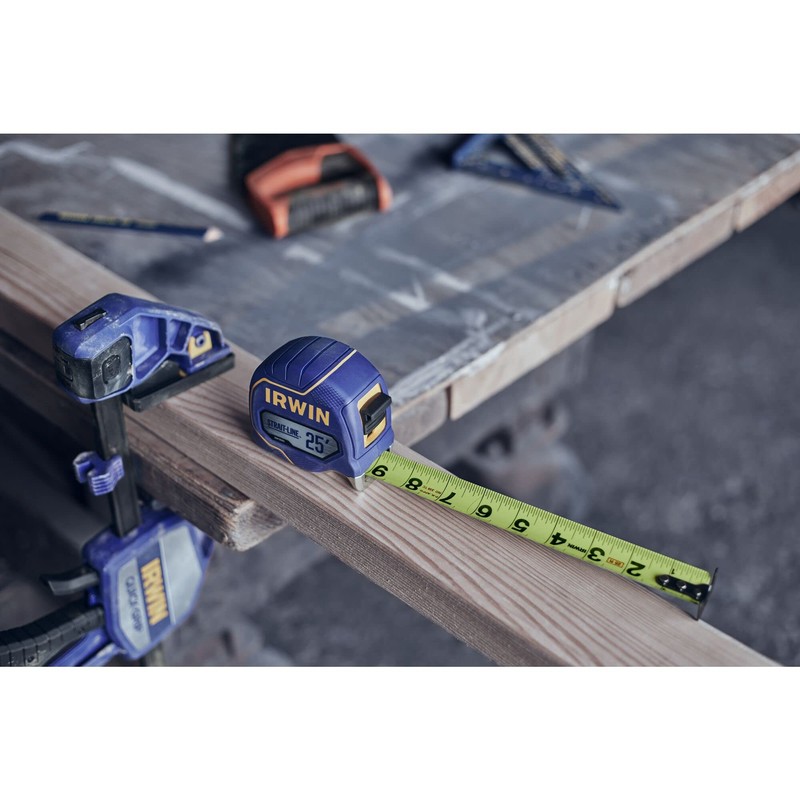 IRWIN Strait-LINE Tape Measure, 25 ft, Includes Retraction Control, for