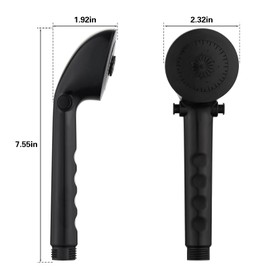 RV Shower Faucet with Handheld Showerhead & Hose, Non-Metallic ABS Shower Valve Diverter, Leak-Proof, Rust-proof Design for RV Camper Motorhome Travel Trailer Indoor/Outdoor Use, Black