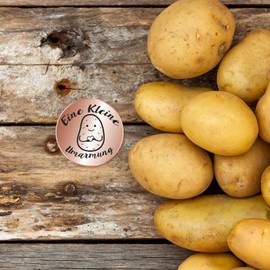 Tixlux Small Hug Lucky Charm, Lucky Charm with Bag, Pocket Hug, Courage Gift, Get Well Soon Gifts, Keyring for Girlfriend, Family, Women, Patient, Potato Rose Gold, Unit size