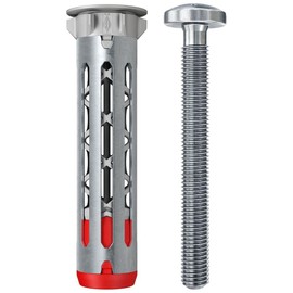 fischer 572912 DuoHM Cavity Dowels, 5 x 55 S PZ with Metric Panhead Screw and PZ Drive for Attaching TV Brackets, Lights, Wall Shelves, etc. in Panel Building Materials (Pack of 4)