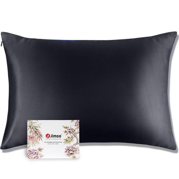 J JIMOO 100% Mulberry Silk Pillowcase for Hair and Skin,