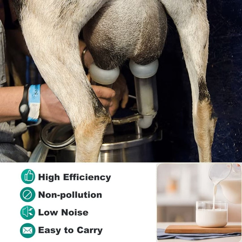 3L Goat Milking Machine,Suction Speed Adjustable Electric Milker for Goats,