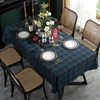 ZIQINPSQ Dining Room Rectangle Fabric Tablecloth, British Style Plaid Print