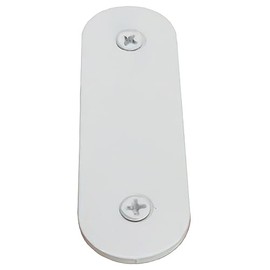 Stainless Steel Ring Doorbell Cover Plate, Wall Mount Hole Cover for Old Doorbell Button (WHITE)