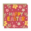 RED OCEAN Floral Easter Card, Cute Easter Card, Happy, Greetings,