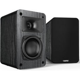 Saiyin Passive Bookshelf Speakers, 2-Way Passive Speakers, 3.5" Woofer & Silk Horn Tweeter, 60Hz Bass for Home/Office/Theater Pair (Needs Amplifier or Receiver to Operate)