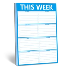 90 Pages Weekly Planner List Note Pad to Do List with Magnet Mountings for Fridge Locker (6" x 9")