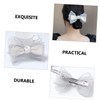 TOVINANNA Elegant Rhinestone Bow Hairpin Small Bows Clip for Girls
