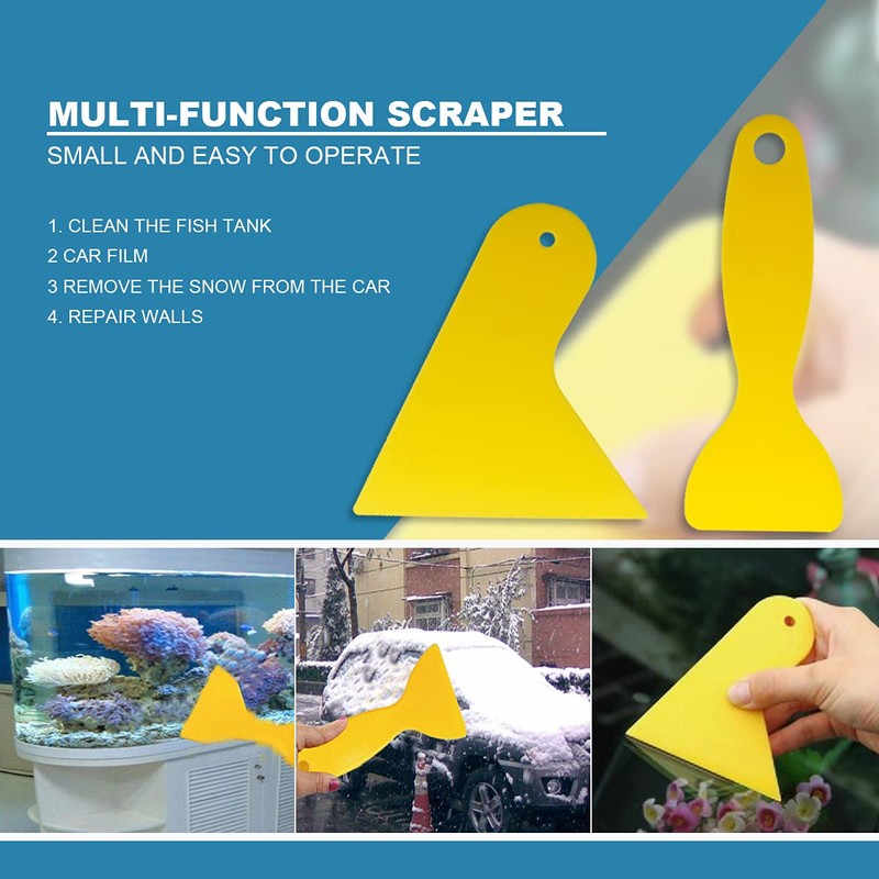 2 Pieces Knockdown Texture Sponge with 2 Pieces Scrapers for