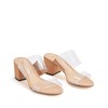 SCHUTZ Women's Victorie Slides, Honey Beige, Tan, Clear, 11 Medium