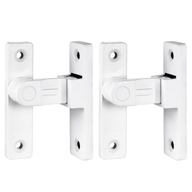 INIRET 2 Packs White 90 Degree Flip Latch,Zinc Alloy Right