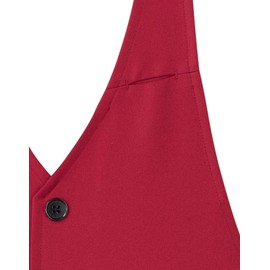 (Face Mix) FK7175-4 FK7175-4 Vest-style Apron, Black, Women's, Men's, With Vest, Cafe Apron [Anti-Fading]