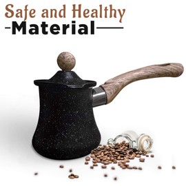 18.6 oz Turkish Coffee Pot – Turkish Ibrik for Flavorful Coffee – Multipurpose Arabic Coffee Pot with Lid – Heavy-Duty Stainless Steel Coffee Pot