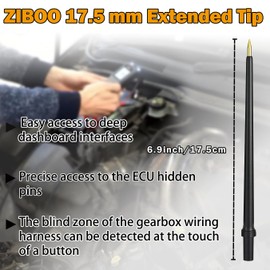 ZIBOO PPTK0043 TEK 6IN Probe Tip Extended Probe Tip 4Mm Banana Jack Tip Black Compatible with Autel Power Probe Circuit Tester Power Circuit Probe