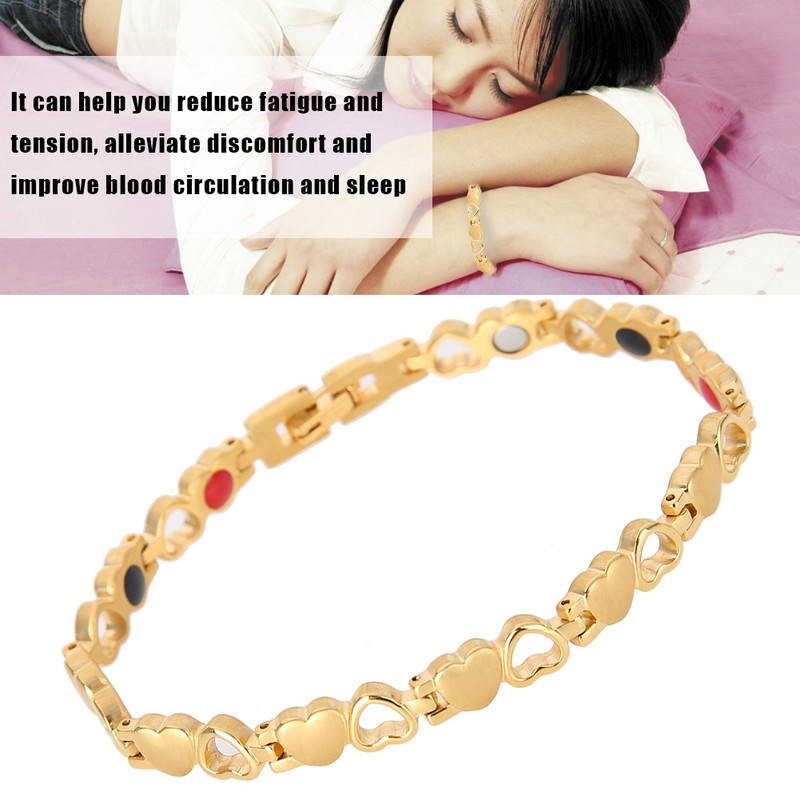 Titanium Steel Magnetic Bangle Germanium Negative Ion Romantic Style Gift